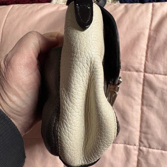 Brighton leather colorblock crossbody bag purse date night going out coquette - Picture 3 of 8